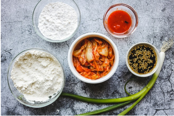Nguyên liệu làm bánh kim chi